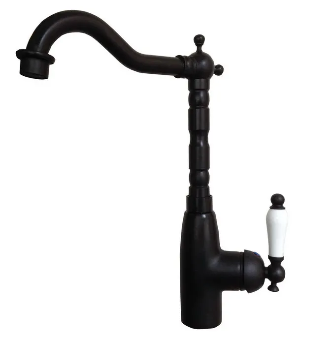 Swivel Spout Water Tap Oil Rubbed Black Bronze Kitchen Sink & Bathroom Faucet Basin Mixer Tap asf106