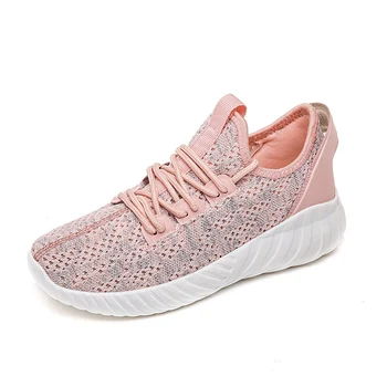 

Women Running Shoes 2019 Summer Women's Flying Woven Hollow Shoes Trend Comfortable Ultra Light Outdoor Sports Shoes