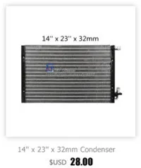 Универсальный Радиатор Вентилятор охлаждения в сборе алюминиевый конденсатор в сборе 14 ''x 18'' для винтажного автомобиля грузовик пикап AC кондиционер