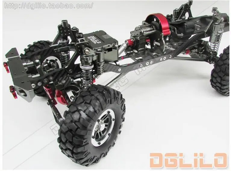 Осевой SCX10 шасси 1/10 RC Рок Гусеничный обновленный комплект шасси CNC алюминиевая и углеродная рама