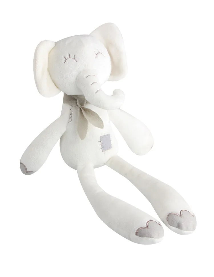 Милые длинные ноги Слон Мягкая игрушка Детские Мягкие плюшевые игрушки для детей спальный мате мягкие детские игрушки в виде животных G0310 - Цвет: Белый