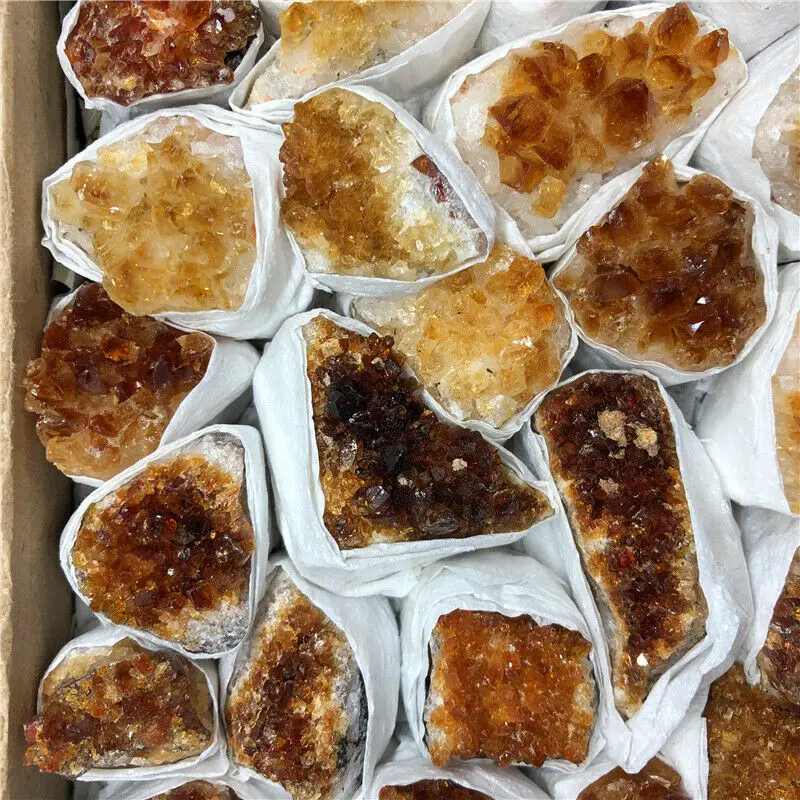 

1 PC Random Natural Citrine Quartz Crystal Gemstone Cluster Meditation Healing Natural Stones and Minerals