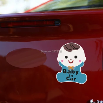 

10 x Lovely Car-styling Car-covers Warmiing Baby in Car Stickers Car Decal for Toyota Ford Chevrolet VW Honda Hyundai Kia Lada
