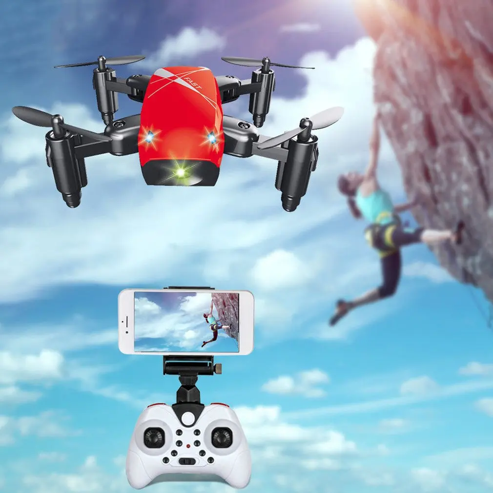 

S9HW Mini Drone With Camera HD 0.3MP Foldable RC Quadcopter Altitude Hold Helicopter WiFi FPV Micro Pocket Drone