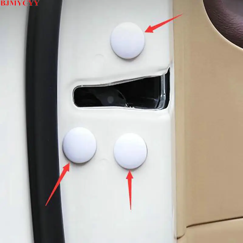 

BJMYCYY 12PCS Car Door Side Screw Protective Cover Trim For Mazda 3 Axela 2017