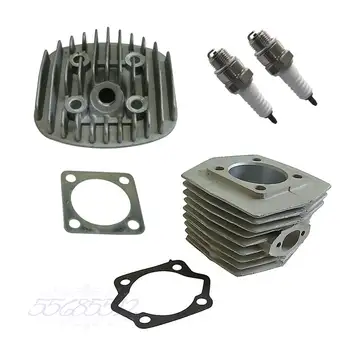 

Cylinder Head&Cylinder&2xSpark Plug For 80cc 2 Stroke Engine Motorized Bike