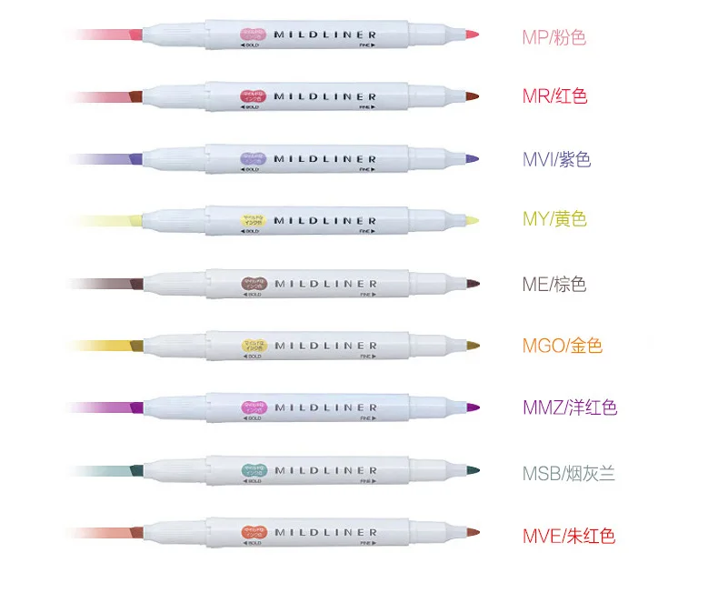 Новая светлая цветная серия Zebra Mildliner в ZEBRA Japan WKT7 Affinity цветной выделитель текста Японский Школьный канцелярский художественный подарок