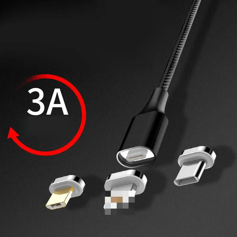 كابل مغناطيسي المصغّر usb نوع C سريع شاحن 3a المغناطيسي شفط تهمة خط لنوع التفاح-c شاحن هاتف محمول يعمل بنظام تشغيل أندرويد وصلة كابل
