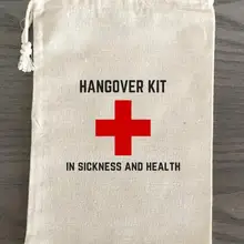 Изготовленный На Заказ Bachelorette Hangover набор выживания для восстановления Свадебный муслиновый, для подарка Подарочные мешки для конфет прием гостей в доме невесты подарочная сумка