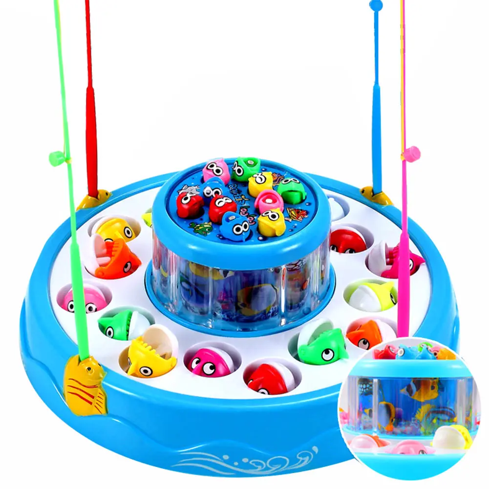 Детская настольная игрушка для рыбалки, электрическая Магнитная развивающая вращающаяся игрушка AN88 - Цвет: F
