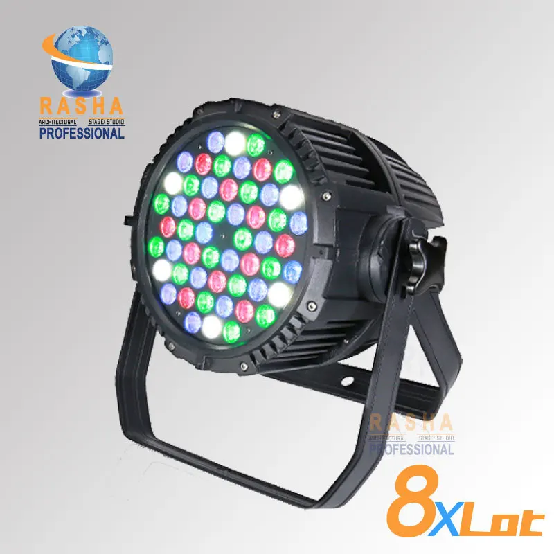 

Rasha Hot Sale 54*3W RGBW Waterproof IP65 LED Par Light For Outdoor Disco Party Event LED PAR WASH LIGHT Stage Projector