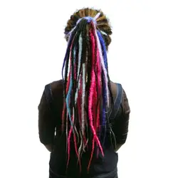 Дреды Расширения синтетические Dreads 24 дюймов модные регги крючком волосы хип-хоп Стиль химическое крючком, плетение волос