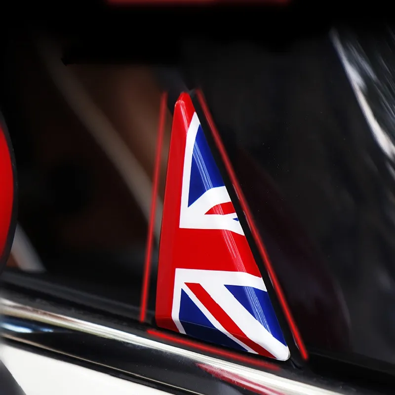 

Union Jack Car Window Corner Decoration Sticker A-Pillar Moulding Trim for Mini Cooper F55 F56 Exterior Styling Accessories
