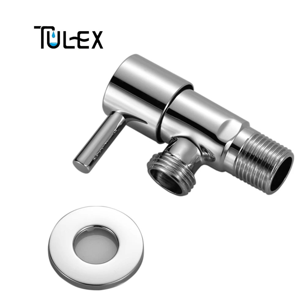 TULEX клапан контроля воды кран угловой клапан латунный переключающий туалетный клапан контроль кухонные аксессуары Твердый латунный хромированный
