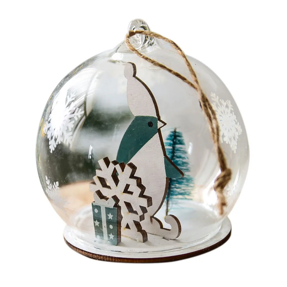 Рождественский шар, украшение из прозрачного стекла, Рождественский Декор, орнамент, Свадебная вечеринка, стеклянный шар, Рождественский Декор, подвеска