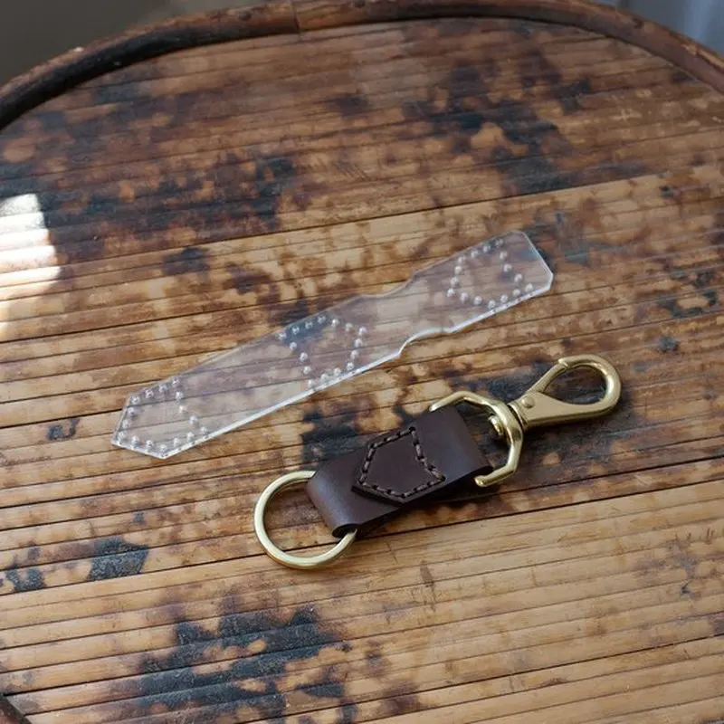 Acrylic Stencil Laser Cut Template DIY Leather Handmade Craft Keychain Keyring Sewing Pattern