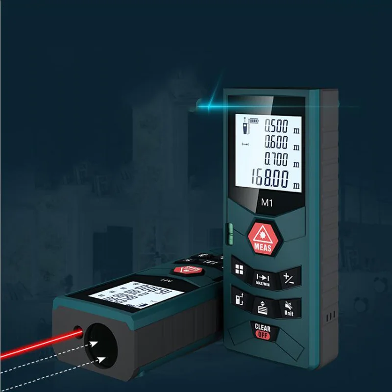 

Handheld laser range finder 40M 60M 80M 100M voice report range finder infrared measuring instrument electronic ruler measuring
