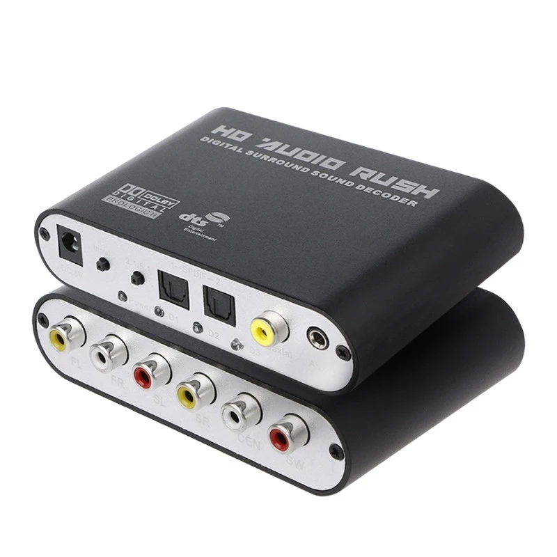 

Digital DTS AC3 Optical To Analog 5.1CH Surround Audio Sound Decoder Coaxial To 6RCA