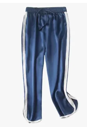 

Comfort and texture coexist! Silk satin, stretch waist, silk trousers, summer
