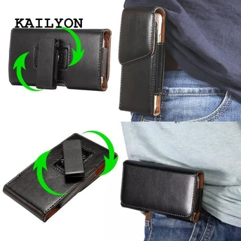 

360 Rotation Belt Clip Holster PU Leather Pouch Case Cover for Oukitel K10000 5.5 inch Pouch bags Cell Phone Accessories