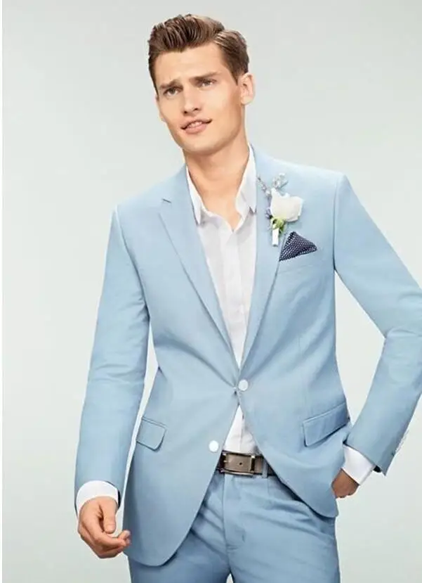 カスタム水色男性スーツおしゃれなウェディングパーティースーツ花婿の付添人/最高の男スリムフィット新郎タキシード(ジャケット+パンツ|blue man suit|light blue mens suitbest men suits - AliExpress カスタム水色男性スーツおしゃれなウェディングパーティースーツ花婿の付添人/最高の男スリムフィット新郎タキシード(ジャケット+パンツ|blue man suit|light blue mens suitbest men suits - AliExpress