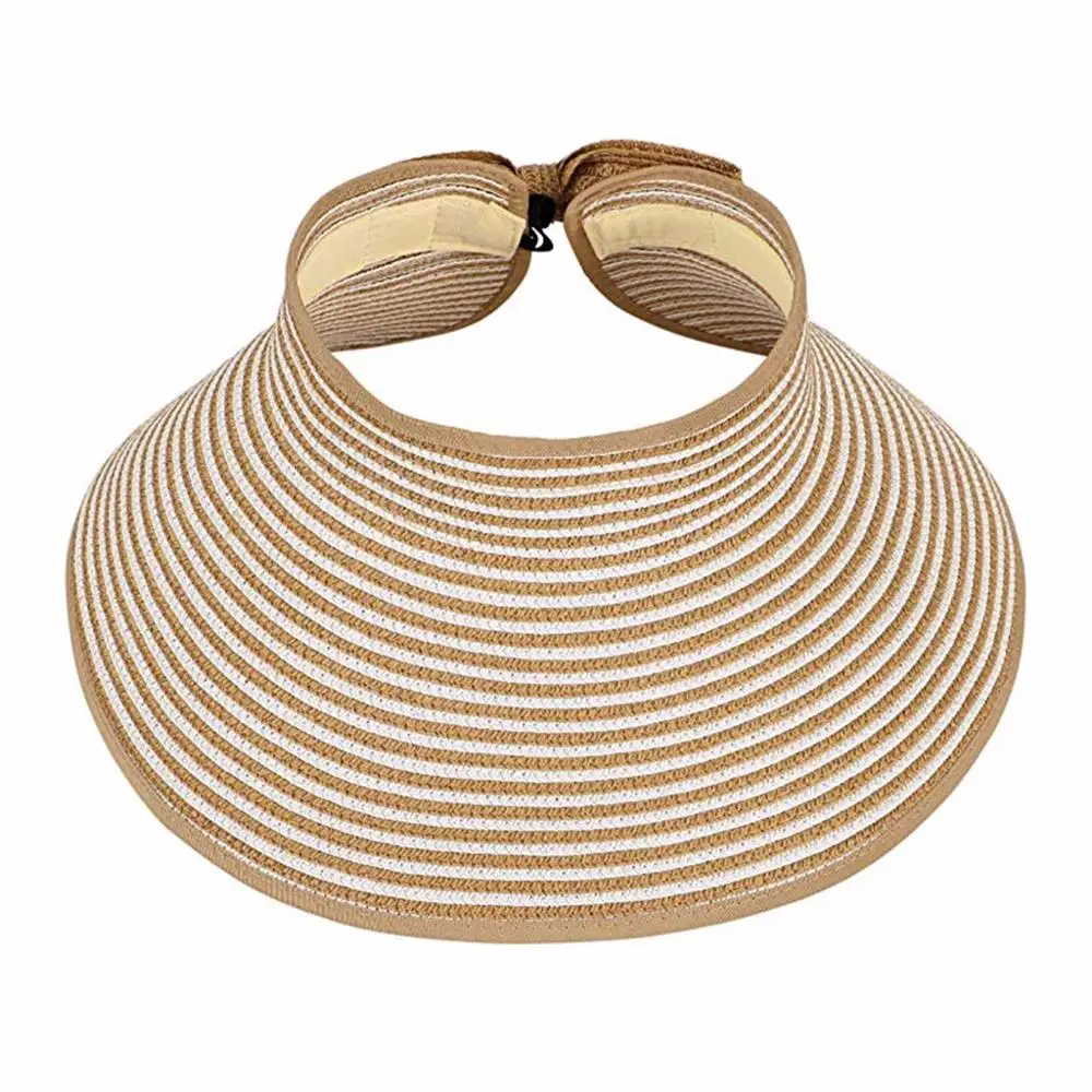 Women Beach Summer Hat Anti-UV Sun Protection Foldable Straw Hats Wide Brim Visor Cap Cover Sombrero Mujer Verano Dropshipping c