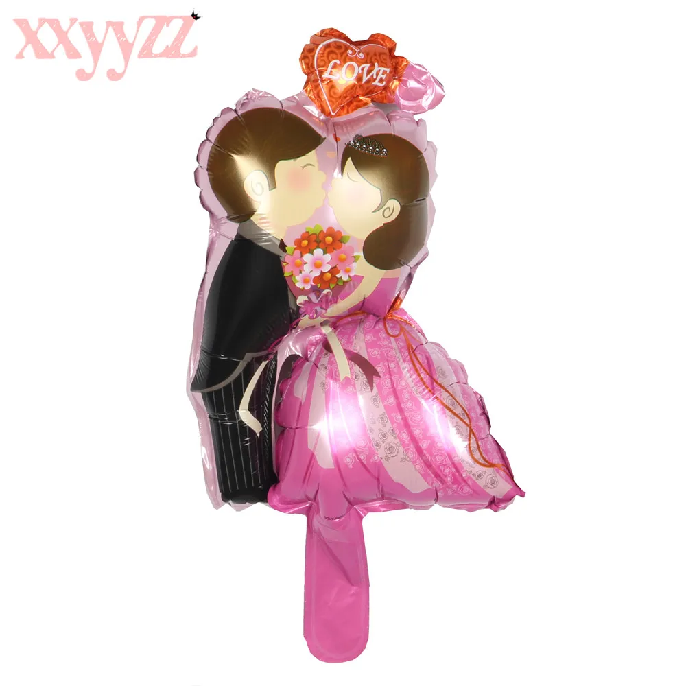 

XXYYZZ Lovely Cute Free Shipping New Foil Aluminum Balloons Bride And Groom Love Children's Toys Balloon Wholesale Wedding Party