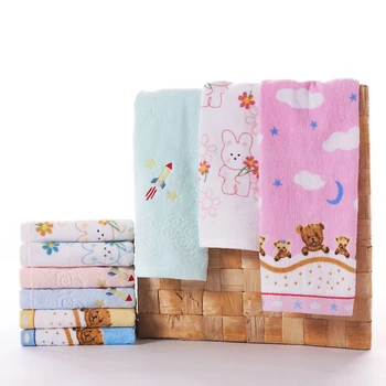 

Face Towel White Cotton Extra Absorbent Towel Small Strandlaken Toalha Drying Women Cotton Hand Towel Summer Cartoon 7QC012