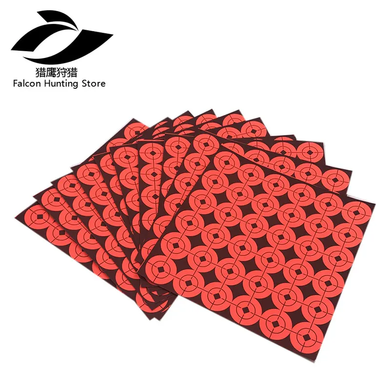 

10 sheets 360 targets Red Target stickers Bullseye stickers Self adhesive stickers Stickers for shooting