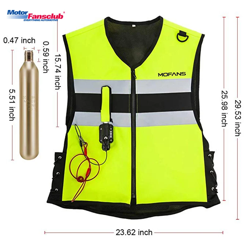 Motorcycle Airbag Vest Air bag Jacket Cycling Safety Reflective