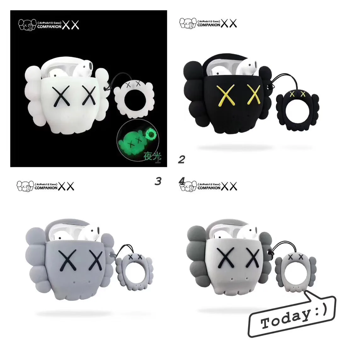 For Airpods Case Silicone Keychain Cover For Airpods 2/1 Accessories Protective Cover Bag Bluetooth Wireless Earphone Case