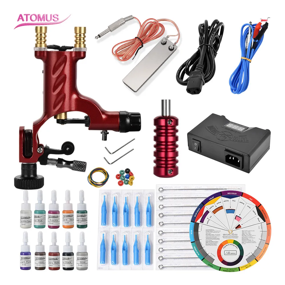 

Complete Shader Liner Tattoo Machines Tatoo Insumos Para Tatuajes Rotary Set Tatuar Pen Tatoua Makeup Rotativa Pedal Kits Pen