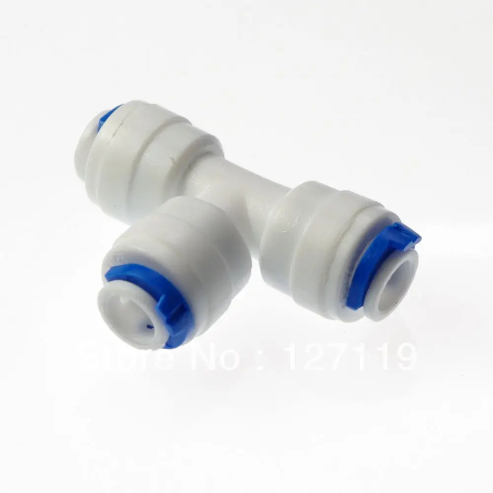 

3 PCS 3/8" OD Tube Equal Type T Quick Connection Fittings Aquarium RO Water System