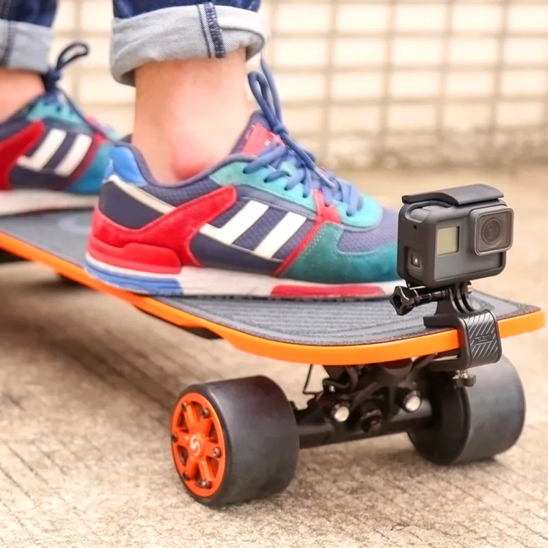 Goedkoop TELESIN 180 Graden Draaibare Skateboard Mount Houder Stand Clip voor GoPro voor Xiaomi YI voor EKEN Action Camera Sport Accessoires