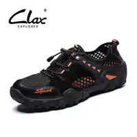 CLAX Mens Sandals Casual Shoe 2019 Summer Male Walking Footwear Mesh Man's Shoes Breathable Soft Big Size