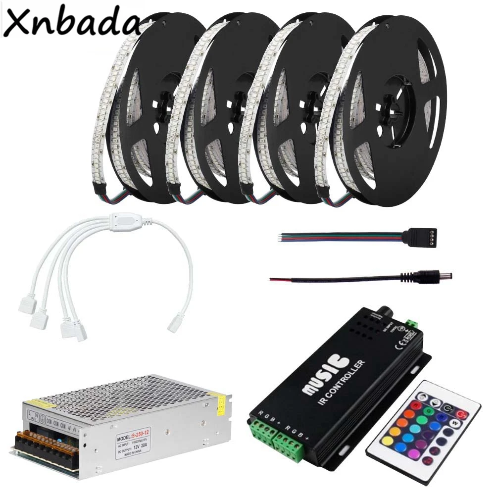 

DC12V 2835SMD 234Leds/m RGB Led Strip Light 24Keys Remote RGB Led Controller Power Supply Driver Kit 5M 10M 15M 20M