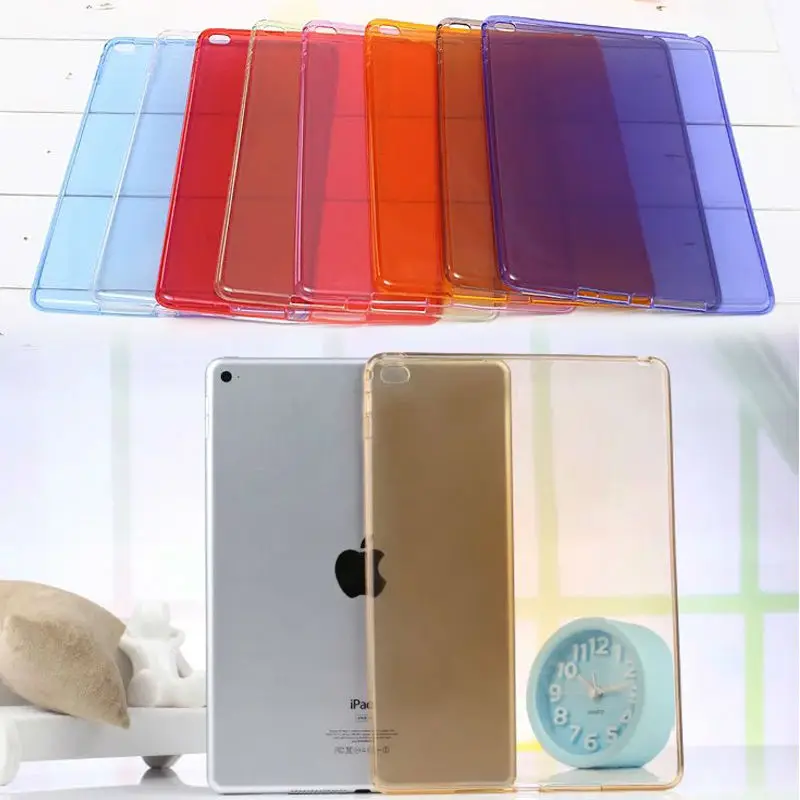 

5pcs/lot! Soft Silicone Gel Rubber TPU protective skin Case Cover For Apple iPad mini 4 mini4 A1538 A1550 Tablet back Cases