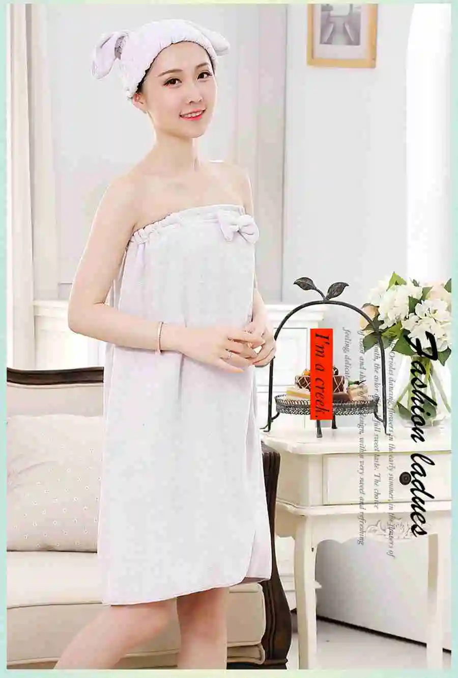 Rose Red Soft Wrap Skirt Towels