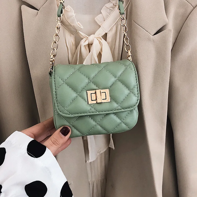 Роскошные брендовые маленькие сумки через плечо для женщин качественные женские дизайнерские Сумки из искусственной кожи Дамский наплечник сумка-мессенджер - Цвет: Green