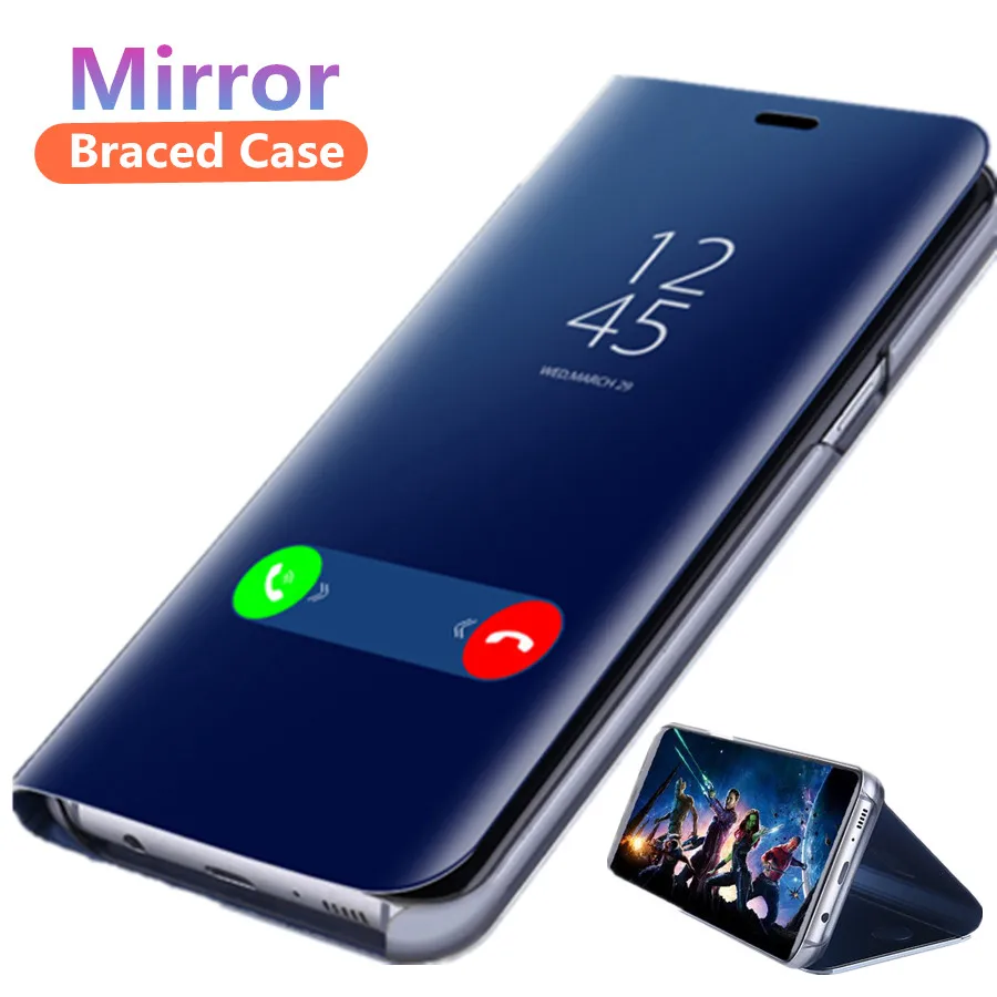 

Smart Mirror Leathe Flip Case For Xiaomi Redmi Note 7 5 6 Pro 4X 5A 6A 5 Plus S2 Leather Case For Mi 9 mi9 mi 8 SE mi8 case