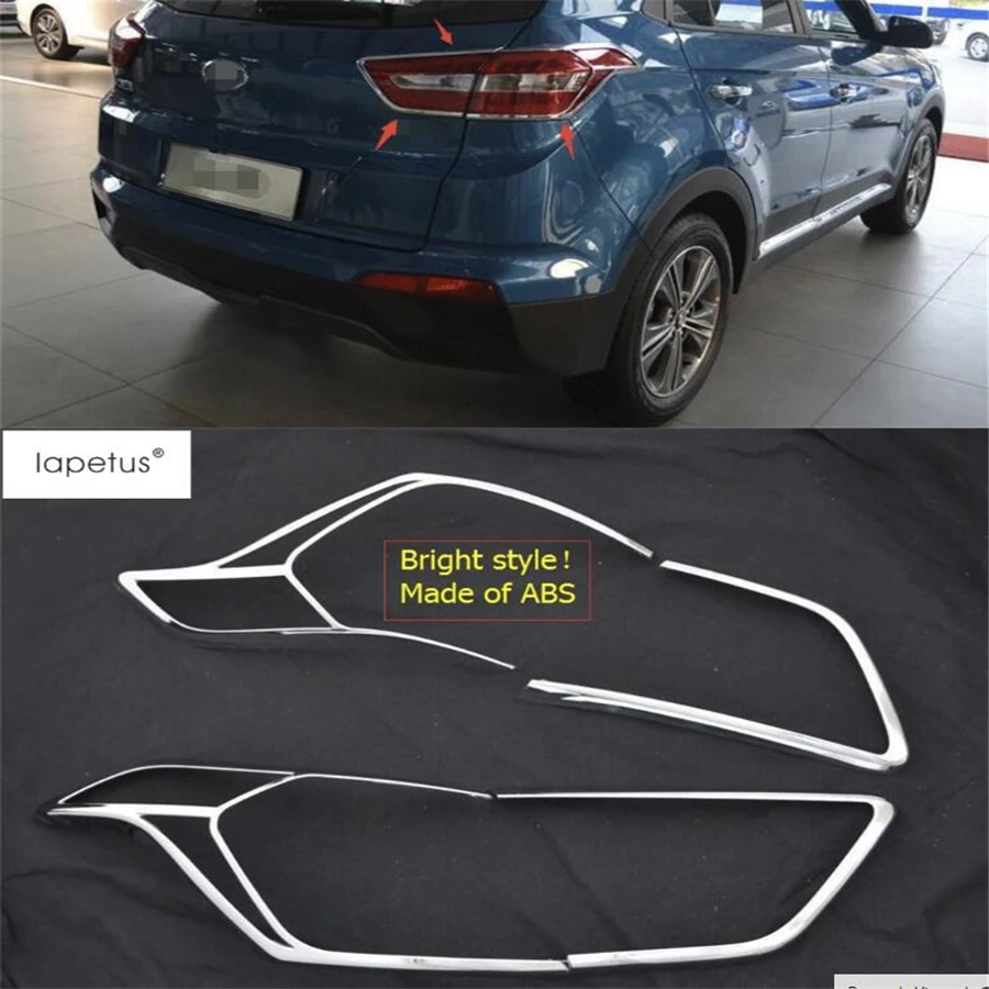 

Lapetus Accessories Fit For Hyundai Creta IX25 2015 2016 2017 Tail Rear Trunk Lights Lamp Decoration Molding Cover Trim Chrome