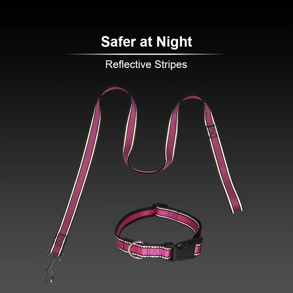 Pet Dog Collar Leash Pet Products Dog Leash Rope Reflective Puppy Collars Leads Cat Pitbull Dog-Collar Pet Leash And Harness Set (9)