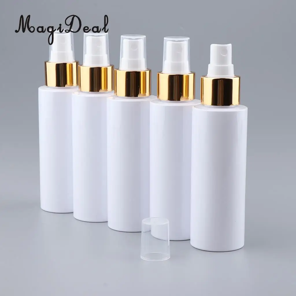 Kesoto Empty Spray Bottles - Refillable Great for Essential Oils, Beauty Products, Homemade Cleaners and Aromatherapy 5pcs