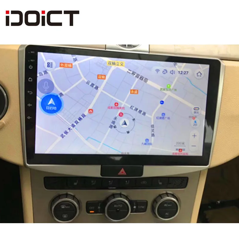 Best IDOICT  Android 8.1 Car DVD Player GPS Navigation Multimedia For Volkswagen Passat B6 CC Magotan 2010-2016 car stereo bluetooth 5