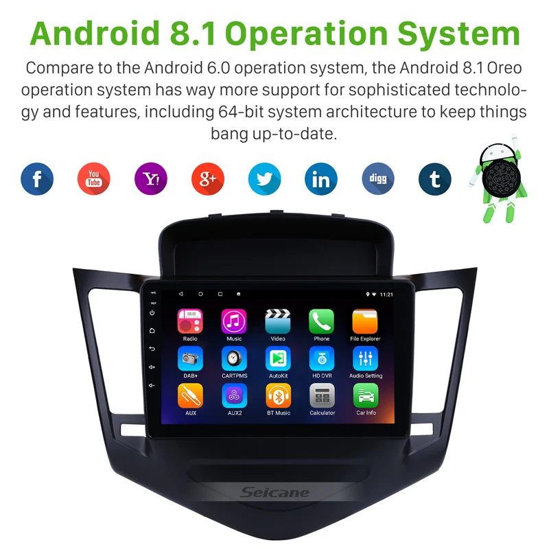 Perfect Seicane 9" 2Din Android 8.1 GPS Multimedia Player For 2012 2013 2014 2015 Chevroruze Blulet Cetooth Car Radio 2.5D IPS screen 1 Perfect Seicane 9" 2Din Android 8.1 GPS Multimedia Player For 2012 2013 2014 2015 Chevroruze Blulet Cetooth Car Radio 2.5D IPS screen 1