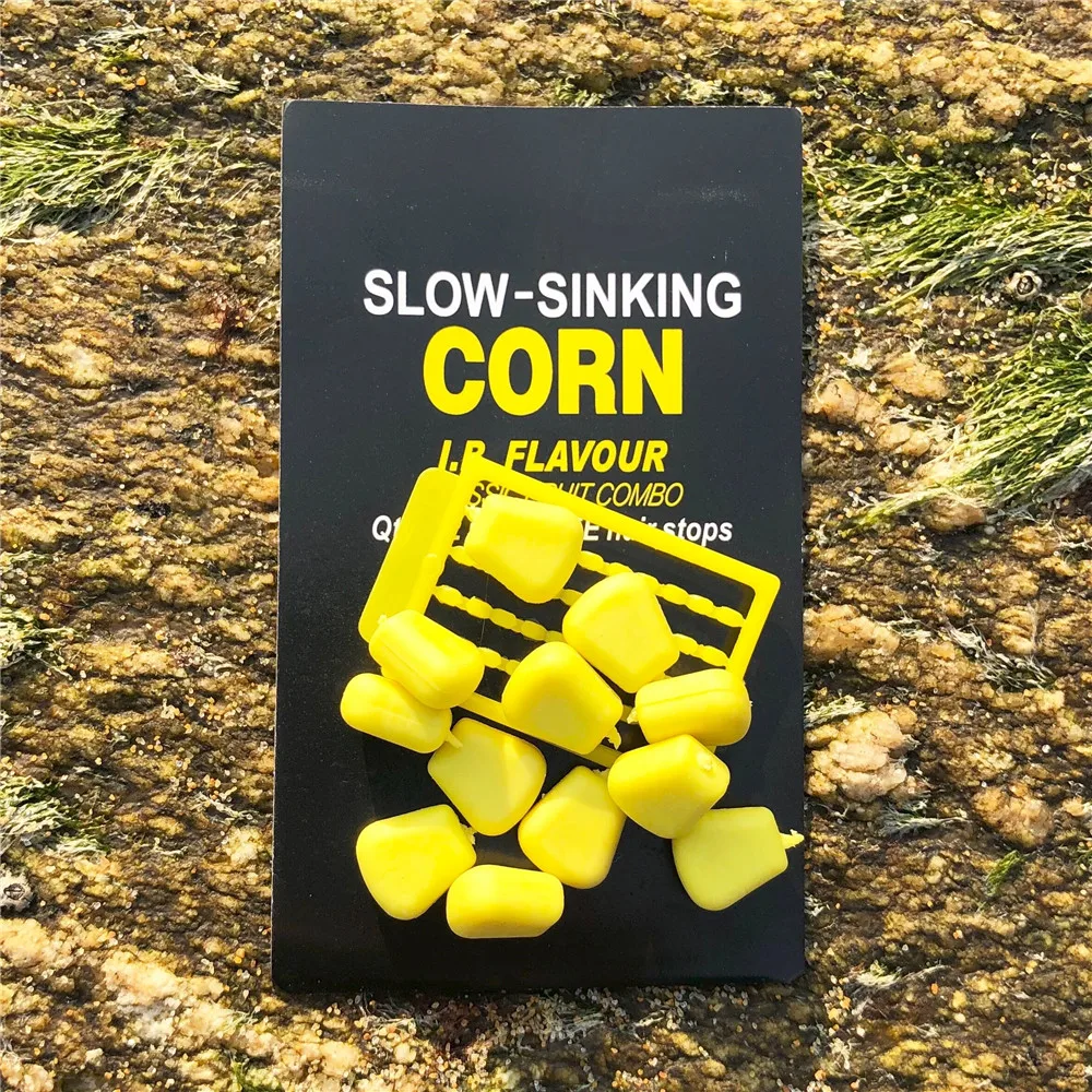

4 colors 12pcs/pack IB flavour Slow sinking corn fake food FOR CARP FISHING free hair stops dumbell baits