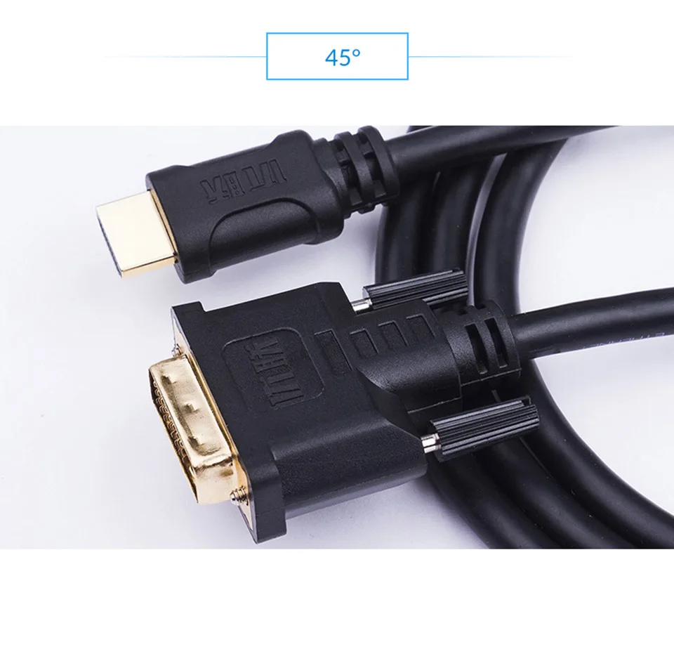 Unnlink Кабель HDMI-DVI 24+ 1 DVI D 2m 3m 5m 8m 10m FHD 1080P@ 60Hz HDMI-DVI DVI-D конвертер адаптер для Светодиодный ТВ-монитора