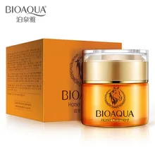 BIOAQUA Brand Skin Care Horse Oil Whitening Hydrating Moisturizing Face Cream Anti Wrinkle Anti-Aging Face Care Day Cream 50g anchuyt horse oil face cream anti aging wrinkle remove stretch marks korean skin care universal cream skin lightening moisture