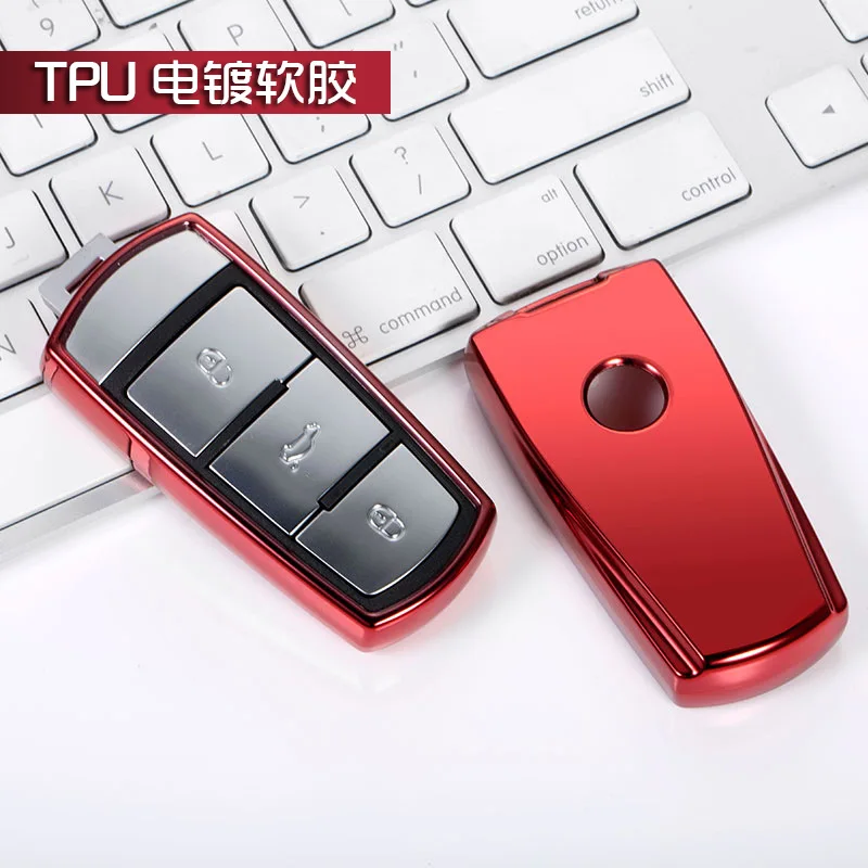 Soft TPU key key cover case for Volkswagen VW keyless NEW LAVIDA ,CC,Bora, Sagitar, polo, Passat B8, Magotan Smart key shell bag