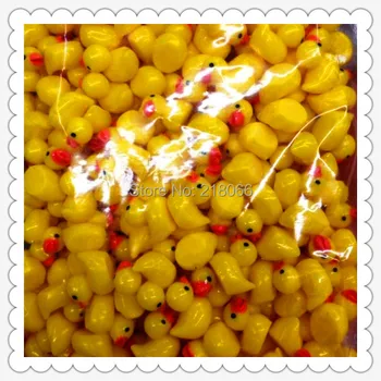 

Free shipping!100 Pcs 3D Yellow Duck Flat Back Resin Accessories Crafts B64
